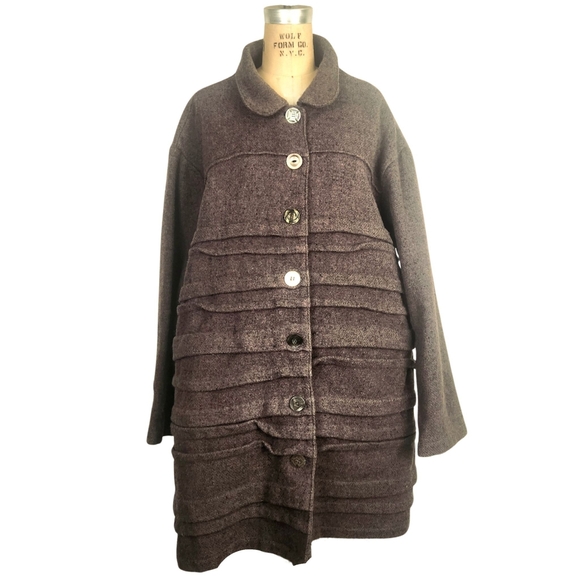Krista LarsonPleated Wool CoatWearable Art